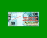 BILLETE DE BRASIL 100 REALES, FANTASIA, USADO.-