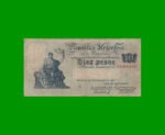 BILLETE CAJA DE CONVERSION $ 10,00, BOT 1634, AÑO 1934, ESTADO BUENO.-