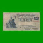 BILLETE CAJA DE CONVERSION $ 10,00, BOT 1634, AÑO 1934, ESTADO BUENO.-
