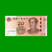 BILLETE DE CHINA 20 YUAN, PICK 915, AÑO 2019, ESTADO SIN CIRCULAR.-
