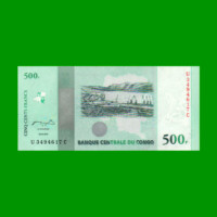BILLETE DE CONGO 500 FRANCOS, PICK 100, AÑO 2010, ESTADO SIN CIRCULAR.-