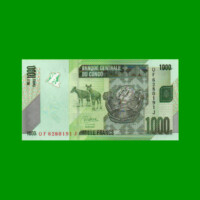 BILLETE DE CONGO 1.000 FRANCOS, PICK 101b, AÑO 2022, ESTADO SIN CIRCULAR.-