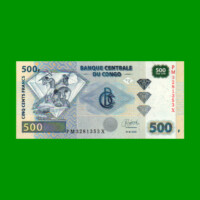 BILLETE DE CONGO 500 FRANCOS, PICK 96D, AÑO 2022, ESTADO SIN CIRCULAR.-