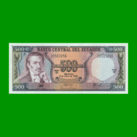 BILLETE DE ECUADOR 500 SUCRES, PICK 124A, AÑO 1988, ESTADO SIN CIRCULAR.-