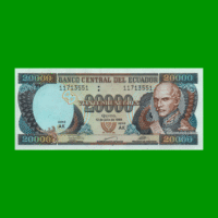 BILLETE DE ECUADOR 20.000 SUCRES PICK 129e, AÑO 1999, ESTADO SIN CIRCULAR.-