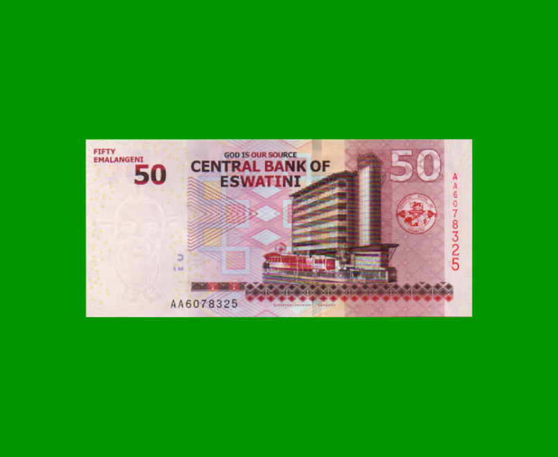 BILLETE DE ESWATINI 50 EMALANGENI, PICK NEW, AÑO 2018 ESTADO SIN CIRCULAR.- - Imagen 2