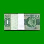 FAJO DE BILLETES DE BRASIL 1 CRUZEIRO, PICK 191Ac, N° CAT 132, AÑO 1980, ESTADO SIN CIRCULAR.-