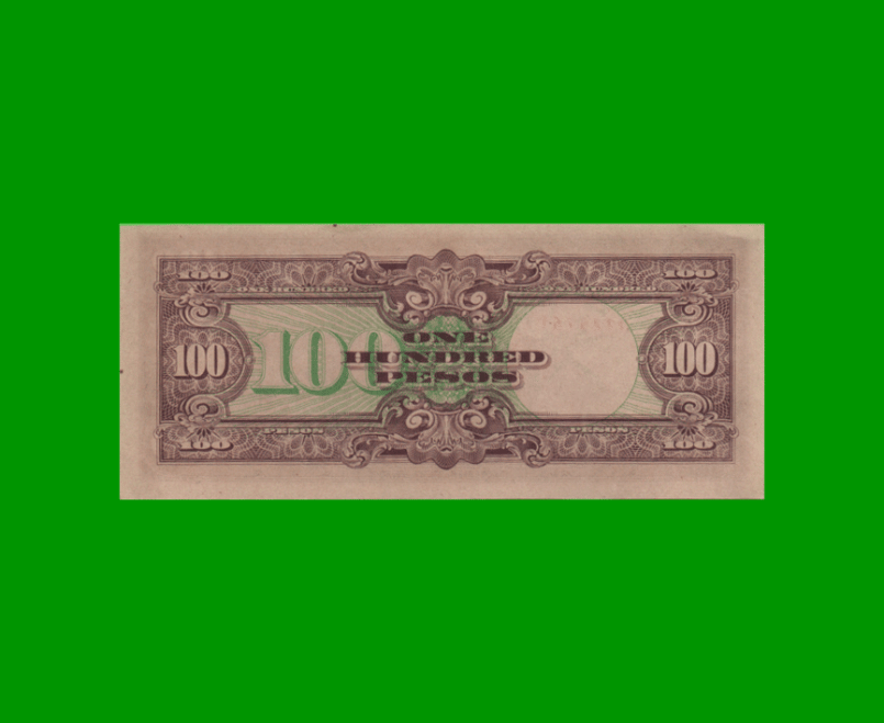 BILLETE DE FILIPINAS 100 PESOS, PICK 112, AÑO 1943, ESTADO SIN CIRCULAR.- - Imagen 2