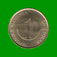 MONEDA DE ESLOVENIA 1 TOLAR, AÑO 2001, ESTADO NUEVA.-