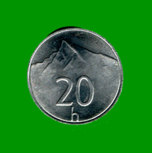 MONEDA DE ESLOVAQUIA 20 HALER, AÑO 2001, ESTADO NUEVA.-