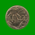 MONEDA DE SAN MARINO 20 LIRAS, AÑO 2000, ESTADO NUEVA.-