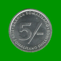 MONEDA DE SOMALILANDIA 5 CHELIN, AÑO 2005, ESTADO NUEVA.-