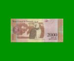 BILLETE DE VENEZUELA 2.000 BOLIVARES, PICK 96, AÑO 2016, ESTADO SIN CIRCULAR.- - Imagen 2