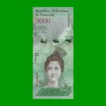 BILLETE DE VENEZUELA 5.000 BOLIVARES, PICK 97, AÑO 2016, ESTADO SIN CIRCULAR.-