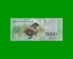 BILLETE DE VENEZUELA 5.000 BOLIVARES, PICK 98, AÑO 2016, ESTADO EXCELENTE.- - Imagen 2