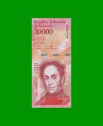 BILLETE DE VENEZUELA 20.000 BOLIVARES, PICK 100, AÑO 2017, ESTADO SIN CIRCULAR.-