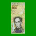 BILLETE DE VENEZUELA 100 BOLIVARES, PICK 100, AÑO 2017, ESTADO SIN CIRCULAR.-