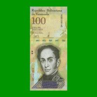 BILLETE DE VENEZUELA 100 BOLIVARES, PICK 100, AÑO 2017, ESTADO SIN CIRCULAR.-