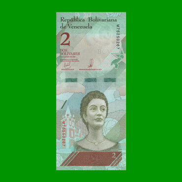 BILLETE DE VENEZUELA 2 BOLIVARES, PICK 101, AÑO 2018, ESTADO SIN CIRCULAR.-