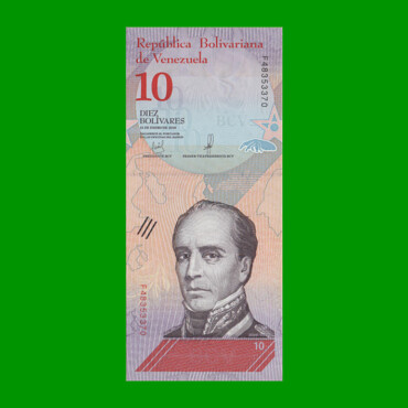 BILLETE DE VENEZUELA 10 BOLIVARES, PICK 103, AÑO 2018, ESTADO SIN CIRCULAR.-