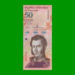 BILLETE DE VENEZUELA 50 BOLIVARES, PICK 105, AÑO 2018, ESTADO EXCELENTE.-