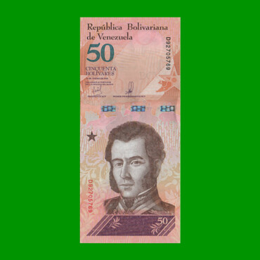 BILLETE DE VENEZUELA 50 BOLIVARES, PICK 105, AÑO 2018, ESTADO SIN CIRCULAR.-