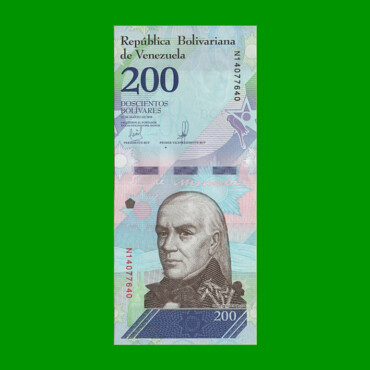 BILLETE DE VENEZUELA 200 BOLIVARES, PICK 107, AÑO 2018, ESTADO SIN CIRCULAR.-