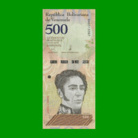 BILLETE DE VENEZUELA 500 BOLIVARES, PICK 108, AÑO 2018, ESTADO SIN CIRCULAR. -