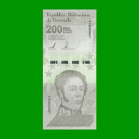 BILLETE DE VENEZUELA 200.000 BOLIVARES, PICK NEW, AÑO 2020, ESTADO SIN CIRCULAR.-