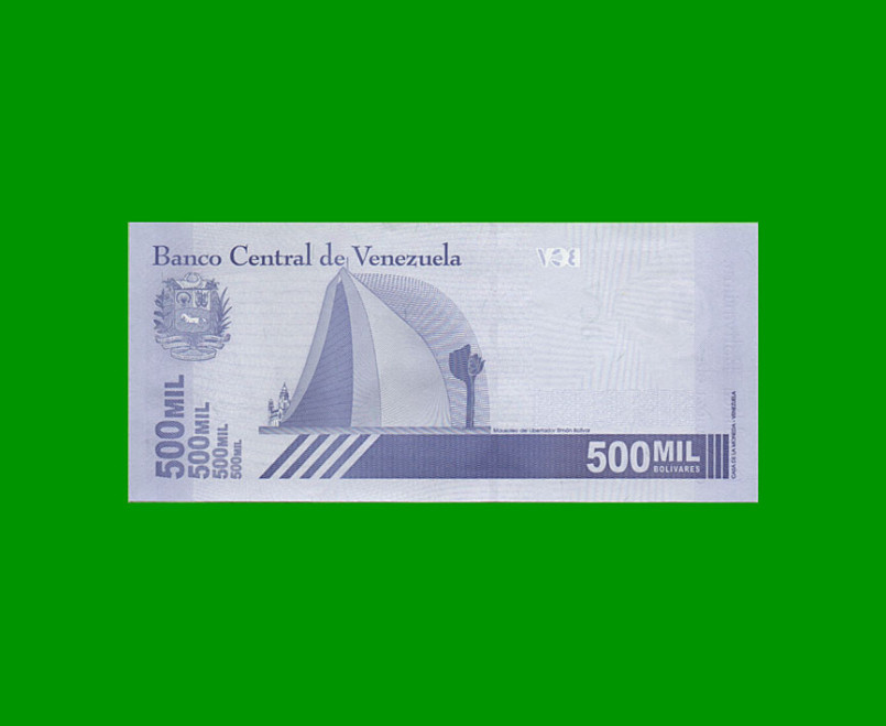 BILLETE DE VENEZUELA 500.000 BOLIVARES, PICK NEW, AÑO 2020, ESTADO SIN CIRCULAR.- - Imagen 2