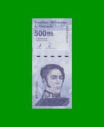 BILLETE DE VENEZUELA 500.000 BOLIVARES, PICK NEW, AÑO 2020, ESTADO SIN CIRCULAR.-