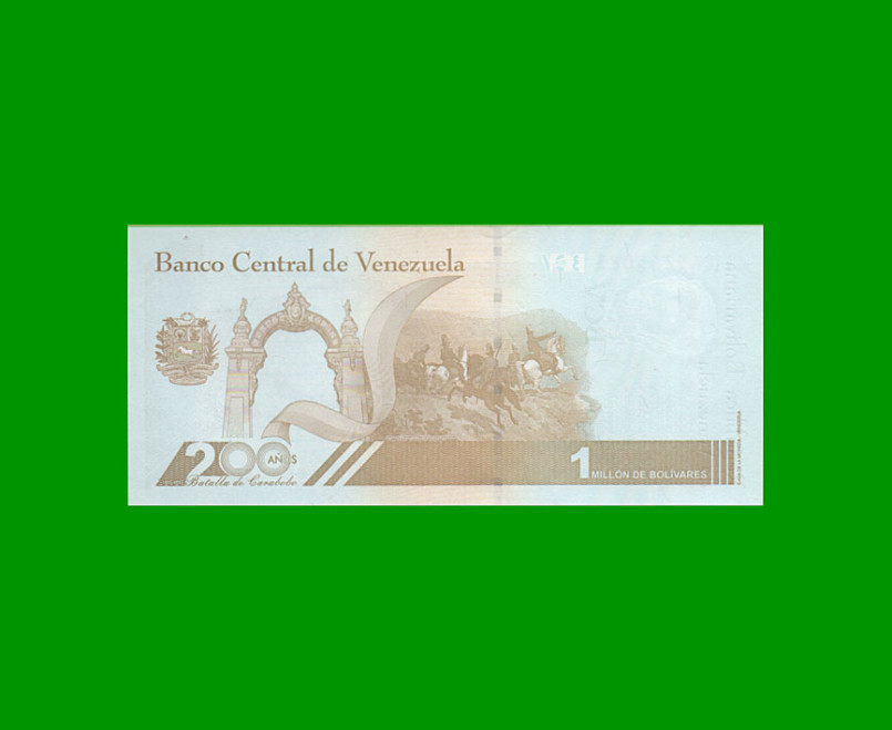 BILLETE DE VENEZUELA 1.000.000 BOLIVARES, PICK NEW, AÑO 2020, ESTADO SIN CIRCULAR.- - Imagen 2