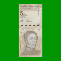 BILLETE DE VENEZUELA 5 BOLIVARES, PICK NEW, AÑO 2021, ESTADO SIN CIRCULAR.-