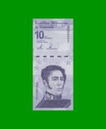 BILLETE DE VENEZUELA 10 BOLIVARES, PICK 116, AÑO 2021, ESTADO SIN CIRCULAR.-