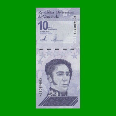 BILLETE DE VENEZUELA 10 BOLIVARES, PICK 116, AÑO 2021, ESTADO SIN CIRCULAR.-
