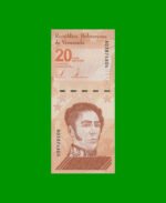 BILLETE DE VENEZUELA 20 BOLIVARES, PICK 117, AÑO 2021, ESTADO SIN CIRCULAR.-