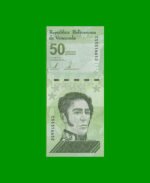 BILLETE DE VENEZUELA 50 BOLIVARES, PICK 118, AÑO 2021, ESTADO SIN CIRCULAR.-