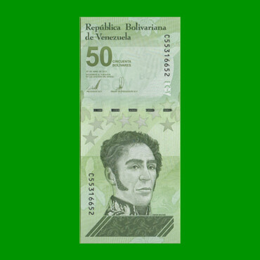 BILLETE DE VENEZUELA 50 BOLIVARES, PICK 118, AÑO 2021, ESTADO SIN CIRCULAR.-