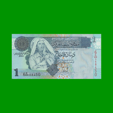 BILLETE DE LIBYA 1 DINAR, PICK 68, AÑO 2004, ESTADO SIN CIRCULAR.-