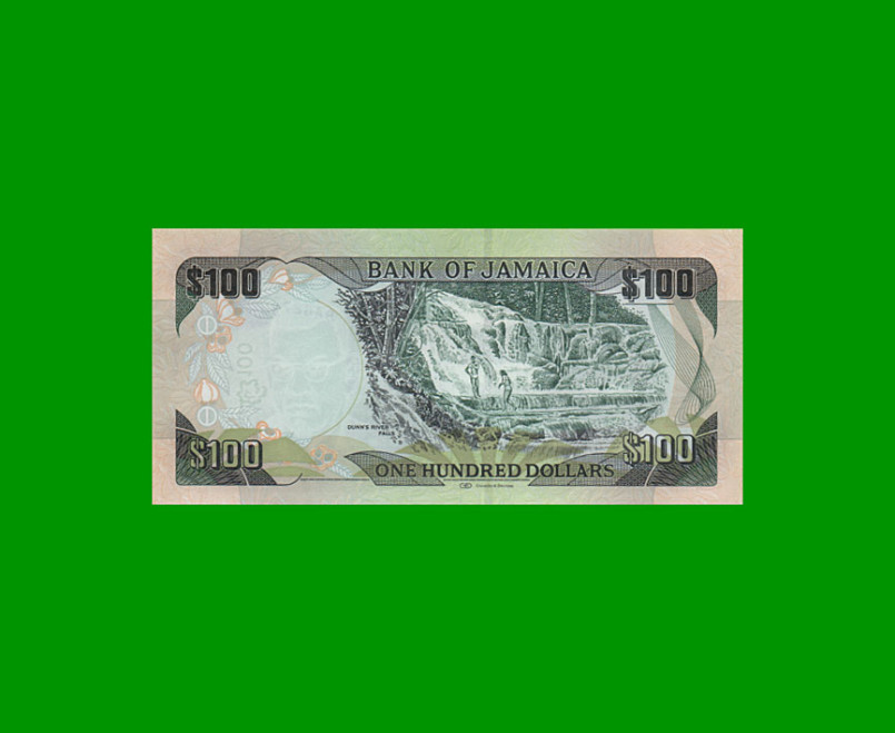 BILLETE DE JAMAICA 100 DOLARES PICK NEW, AÑO 2014 ESTADO SIN CIRCULAR.- - Imagen 2