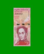 BILLETE DE VENEZUELA 20.000 BOLIVARES, PICK 99, AÑO 2016, ESTADO SIN CIRCULAR.-