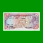 BILLETE DE SANTO TOME & PRINCIPE 500 DOBRAS, PICK 61, AÑO 1989, ESTADO SIN CIRCULAR.-