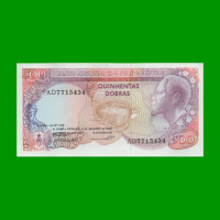 BILLETE DE SANTO TOME & PRINCIPE 500 DOBRAS, PICK 61, AÑO 1989, ESTADO SIN CIRCULAR.-
