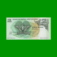 BILLETE DE PAPUA NUEVA GUINEA 2 KINA, PICK 5a, AÑO 1981, ESTADO SIN CIRCULAR.