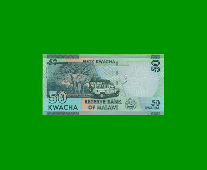 BILLETE DE MALAWI 50 KWACHA, PICK 64, AÑO 2016 ESTADO SIN CIRCULAR. - Imagen 2