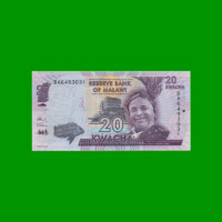 BILLETE DE MALAWI 20 KWACHA, PICK 63, AÑO 2016 ESTADO SIN CIRCULAR.