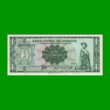 BILLETE DE PARAGUAY 1 GUARANI, PICK 193b, ESTADO SIN CIRCULAR.-