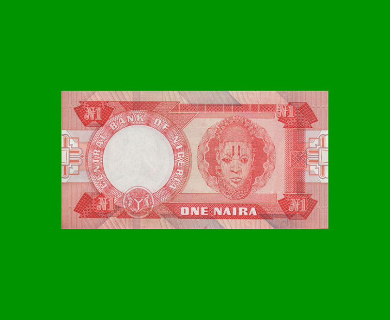 BILLETE DE NIGERIA 1 NAIRA, PICK 19c, - Imagen 3