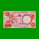 BILLETE DE NIGERIA 1 NAIRA, PICK 19c,