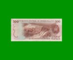 BILLETE DE VENEZUELA 500 BOLIVARES, PICK 56b, AÑO 1972, ESTADO MUY BUENO.- - Imagen 2